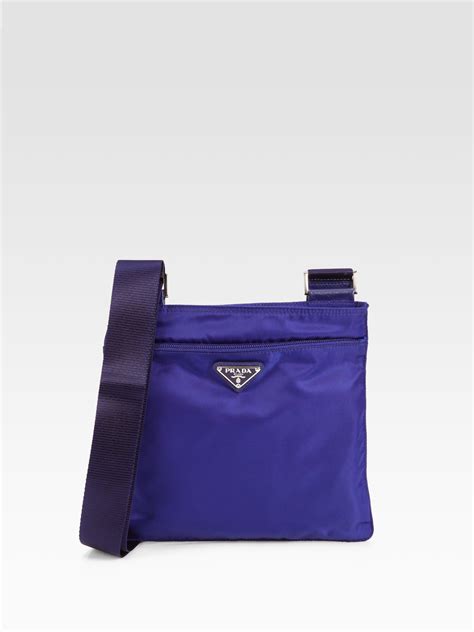 prada messenger bag blue|Prada nylon Messenger bags.